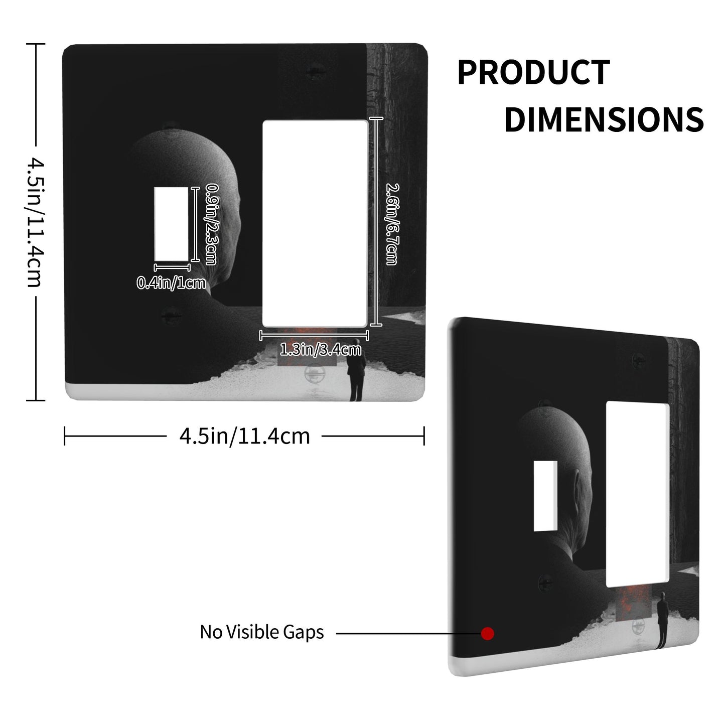 4 - Pack Artistic Switch Combination Decorative Wall Plates: Suitable for Multiple Scenarios, Durable and Beautiful