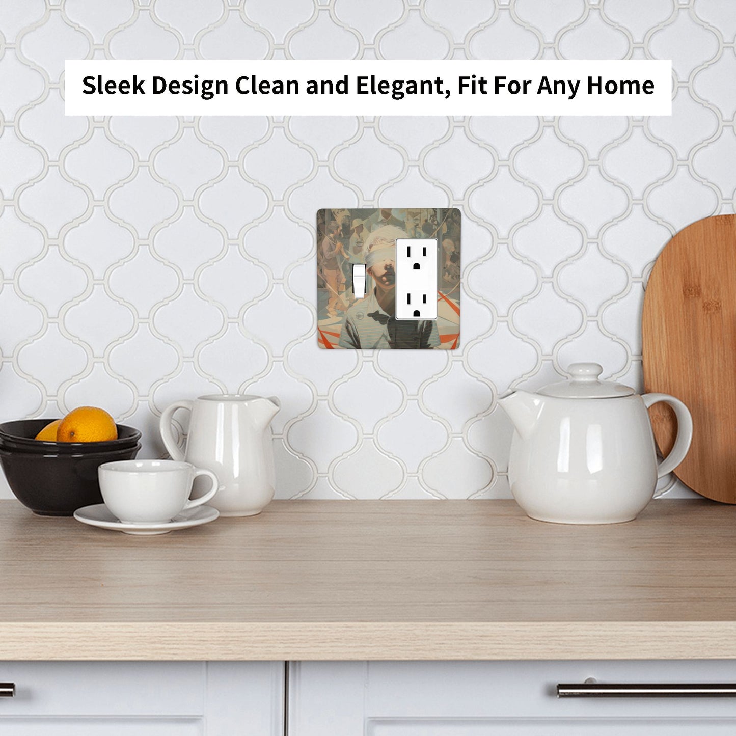 4 - Pack Art - Style Switch Combination Decorative Wall Plates: Suitable for Multiple Scenarios, Durable and Beautiful