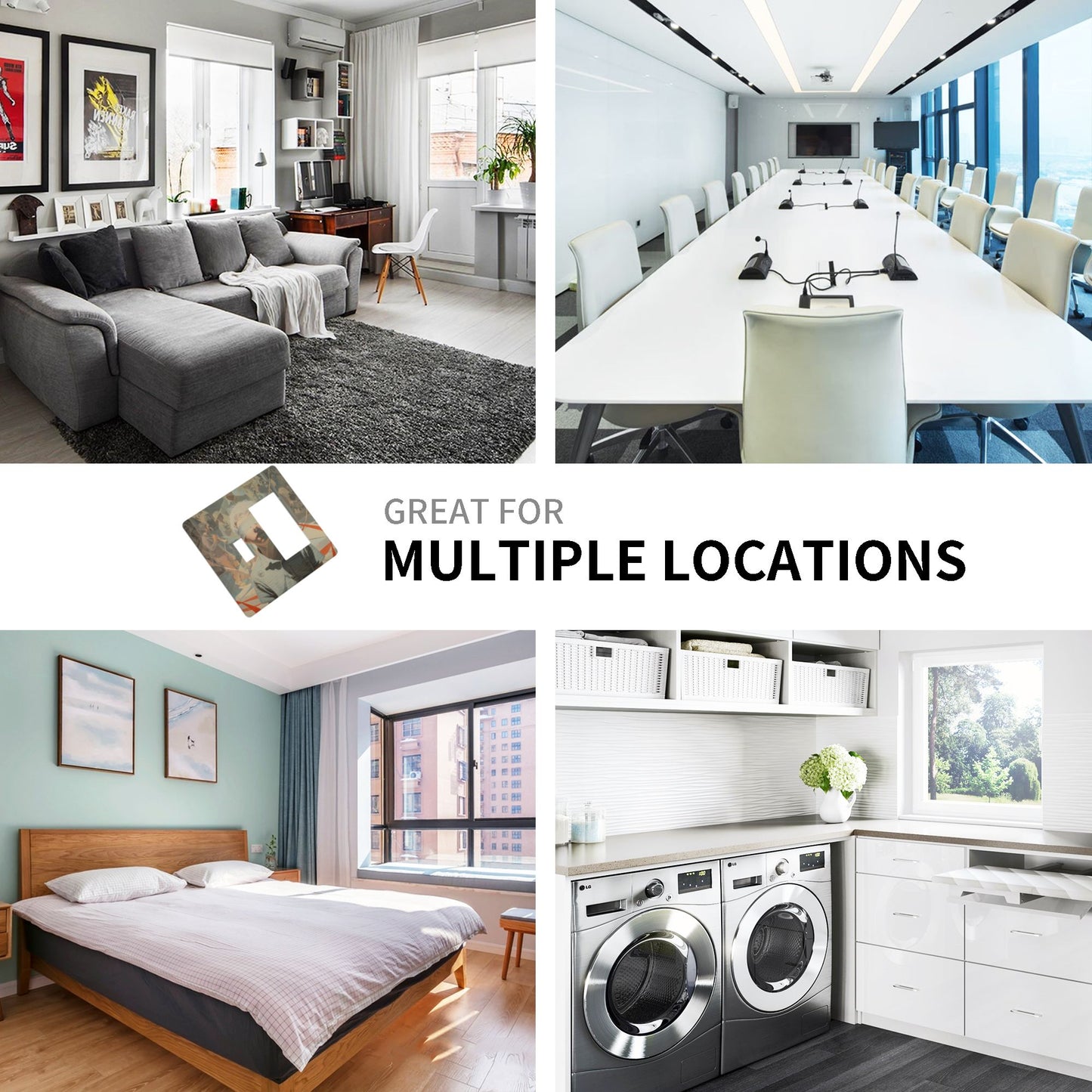 4 - Pack Art - Style Switch Combination Decorative Wall Plates: Suitable for Multiple Scenarios, Durable and Beautiful