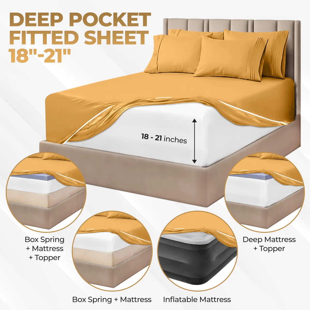 Limited time offer Egyptian Cotton Deep Pocket Solid Luxury 1000 Thread Count Sheet Set