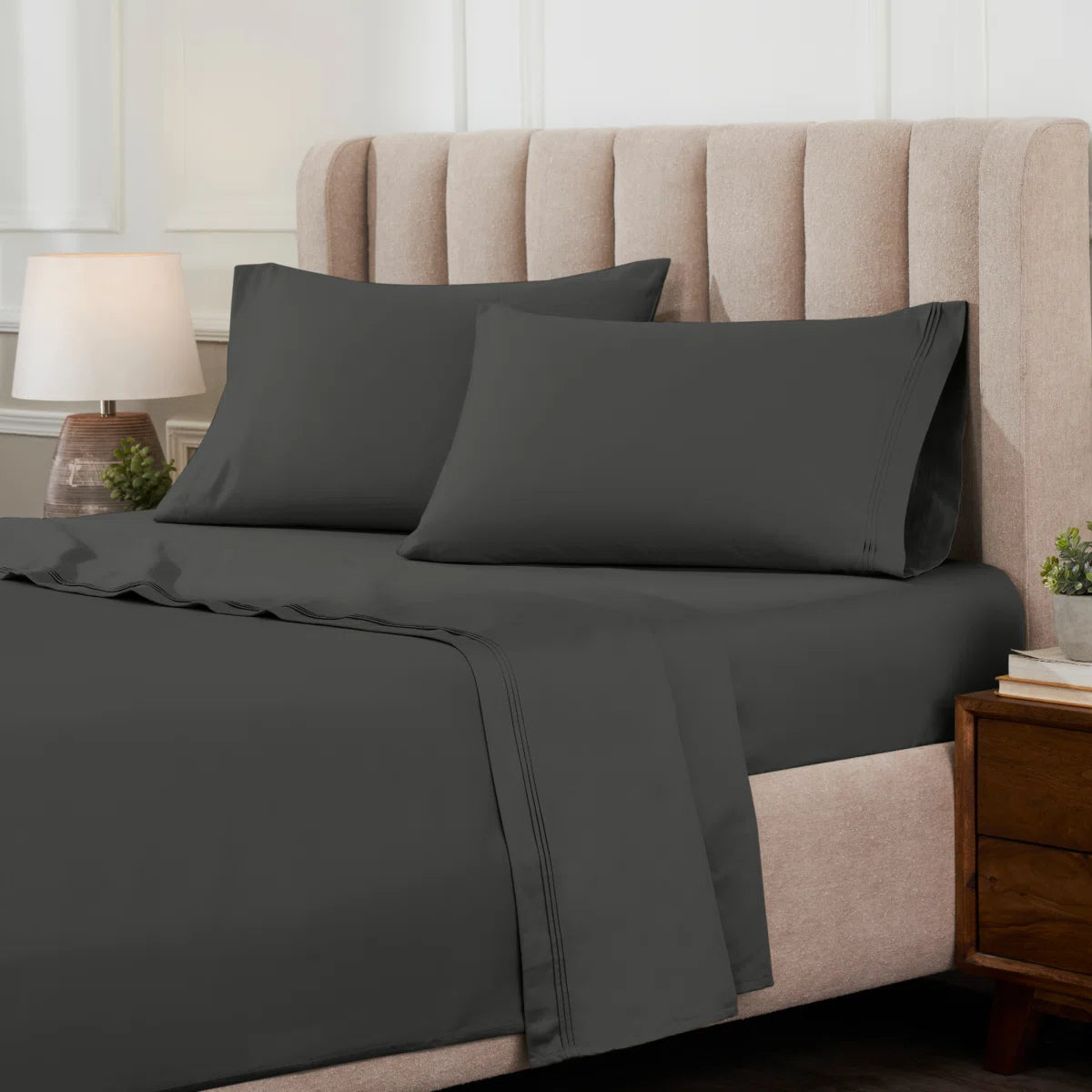 Limited time offer Egyptian Cotton Deep Pocket Solid Luxury 1000 Thread Count Sheet Set