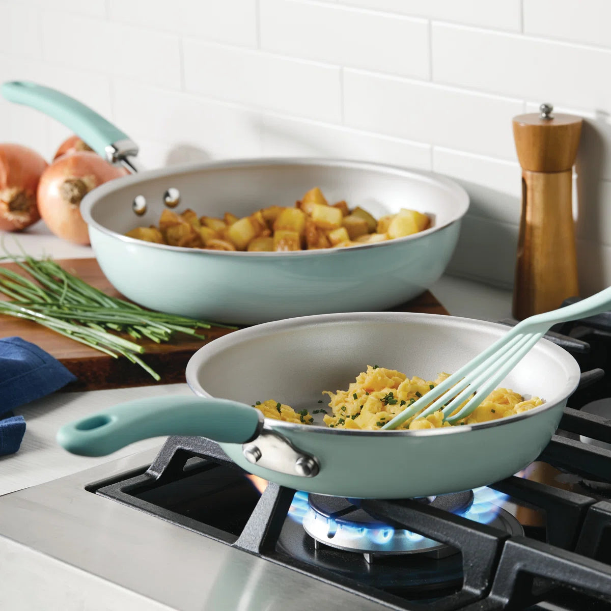 Rachael Ray Create Delicious Aluminum Nonstick Cookware Induction Cookware Set, 13-Piece