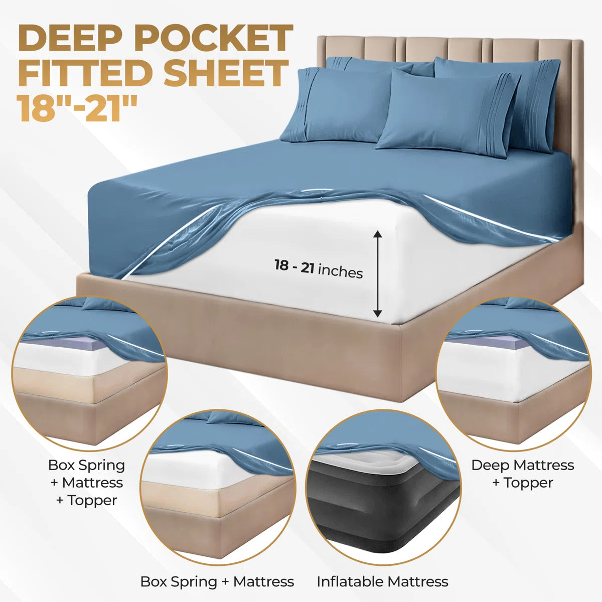 Limited time offer Egyptian Cotton Deep Pocket Solid Luxury 1000 Thread Count Sheet Set