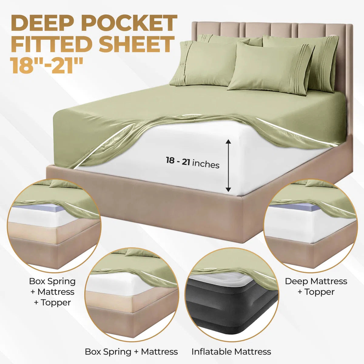 Limited time offer Egyptian Cotton Deep Pocket Solid Luxury 1000 Thread Count Sheet Set