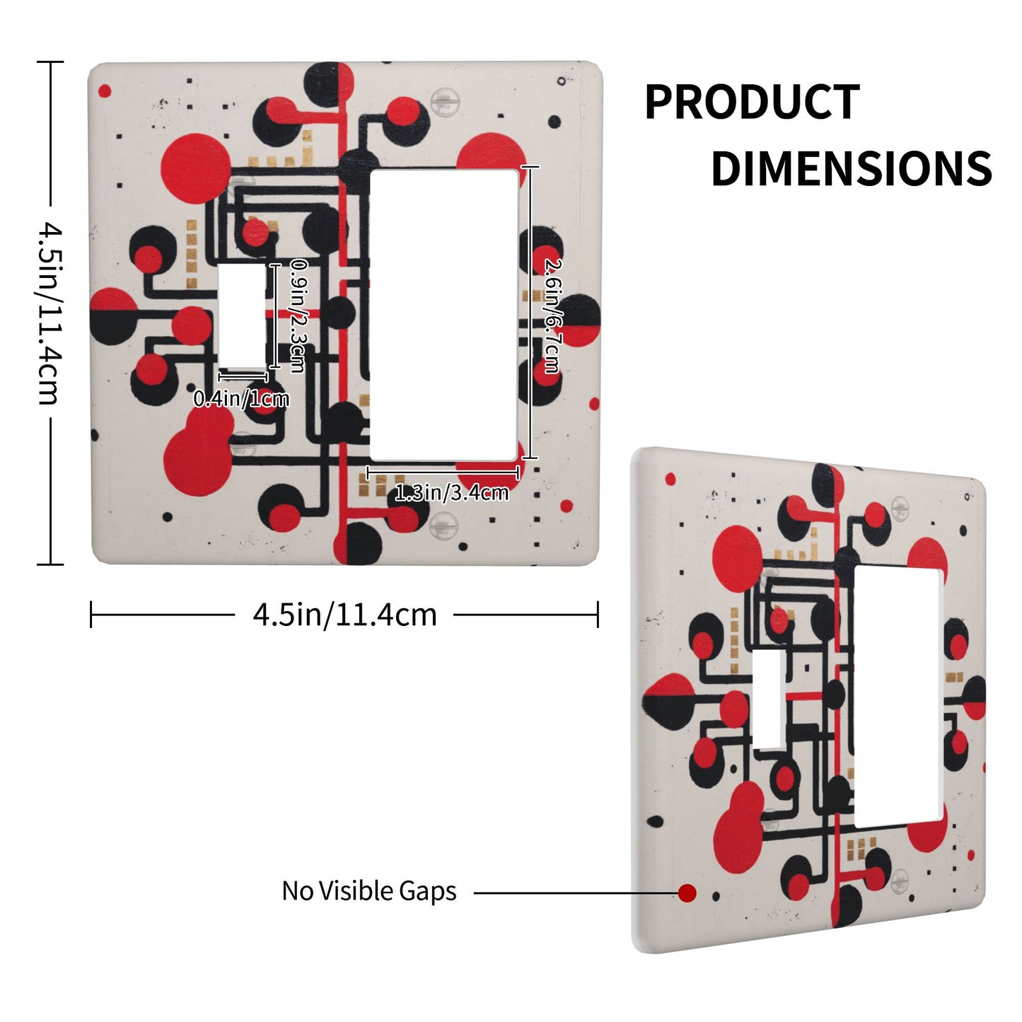 Artistic Switch Combination Decorative Wall Plates (4 - Pack): Suitable for Multiple Scenarios, Durable and Beautiful