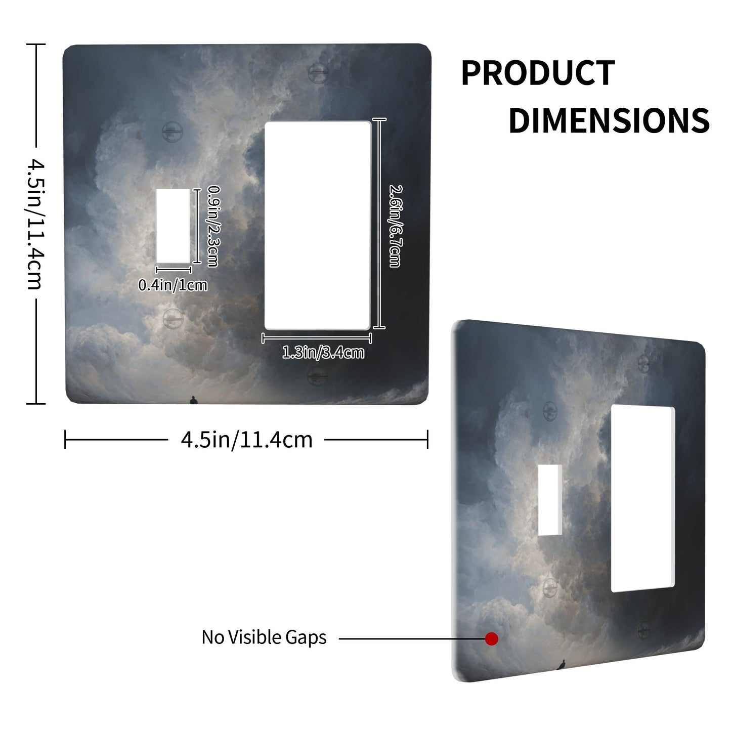 4 - Pack Sky - Themed Switch Combination Decorative Wall Plates: Suitable for Multiple Scenarios, Combining Durability and Aesthetics