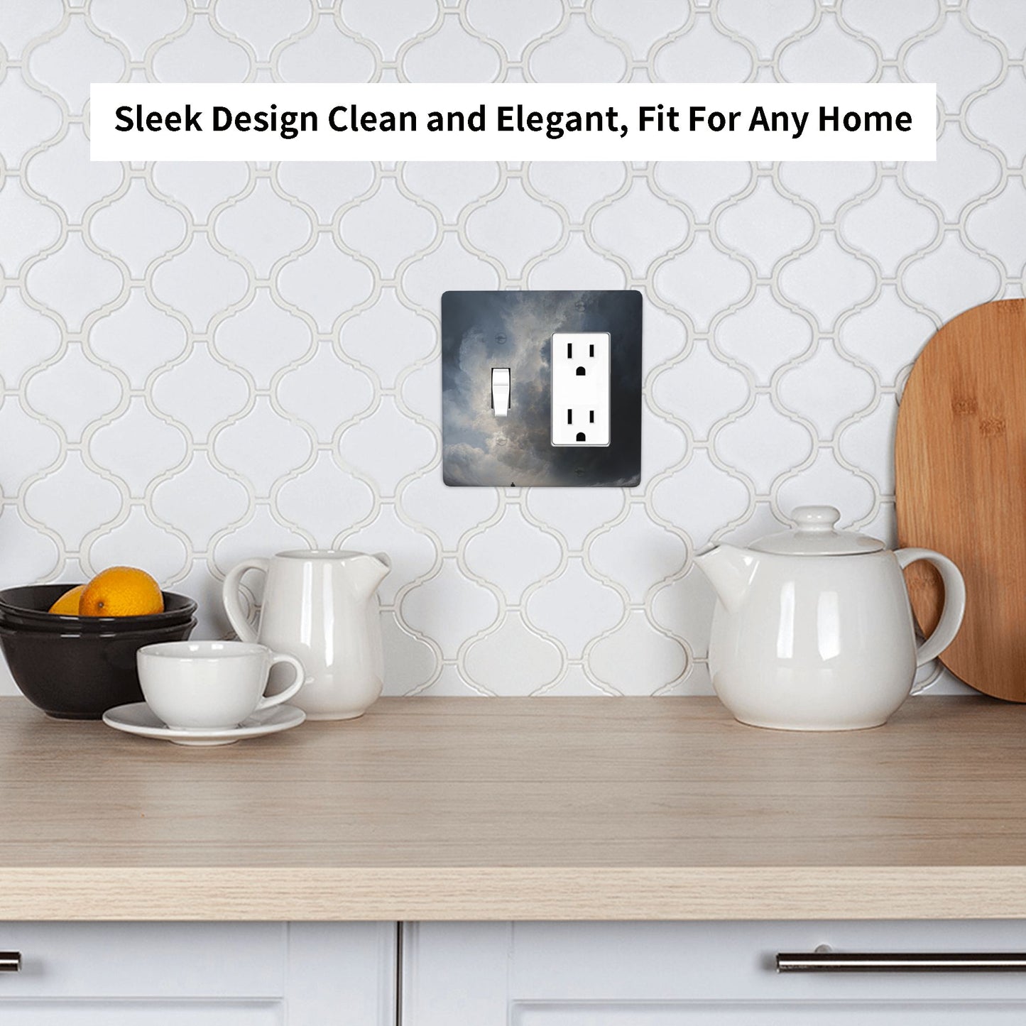 4 - Pack Sky - Themed Switch Combination Decorative Wall Plates: Suitable for Multiple Scenarios, Combining Durability and Aesthetics