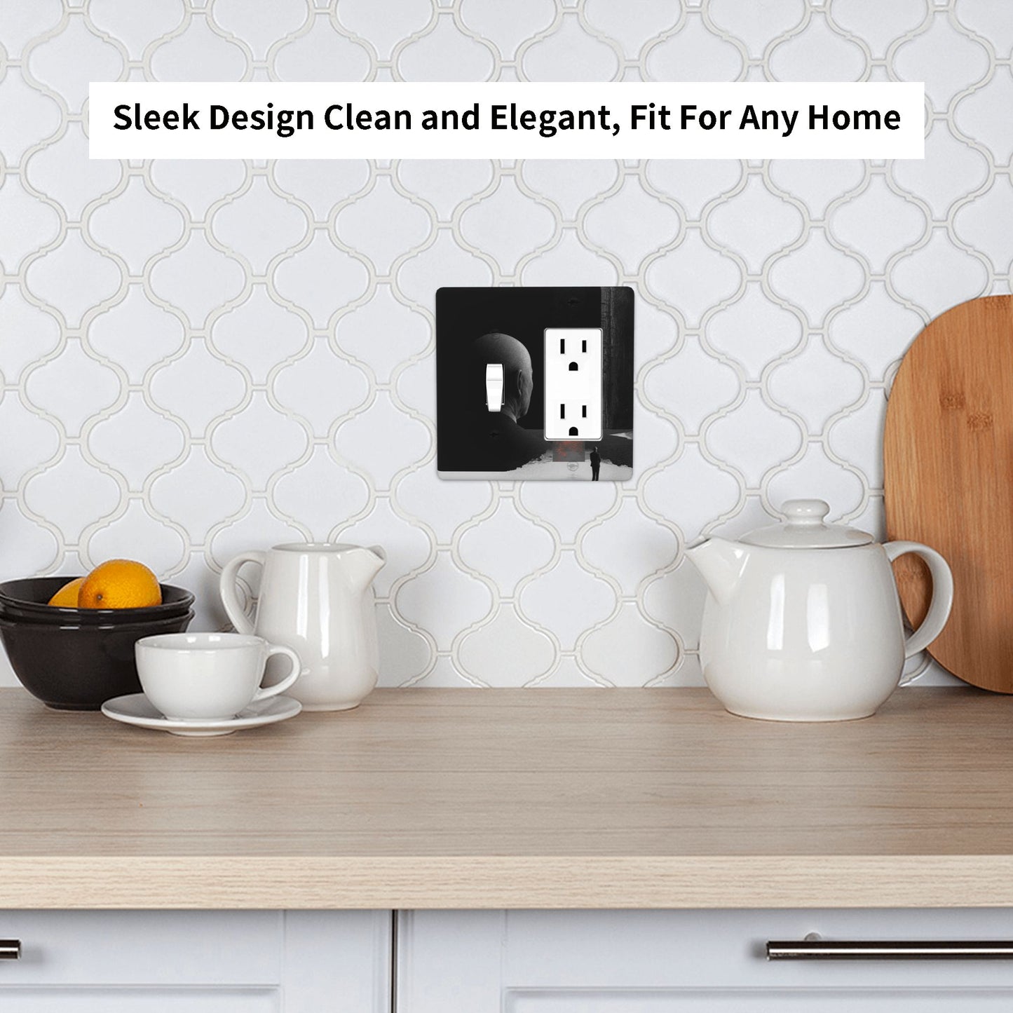 4 - Pack Artistic Switch Combination Decorative Wall Plates: Suitable for Multiple Scenarios, Durable and Beautiful