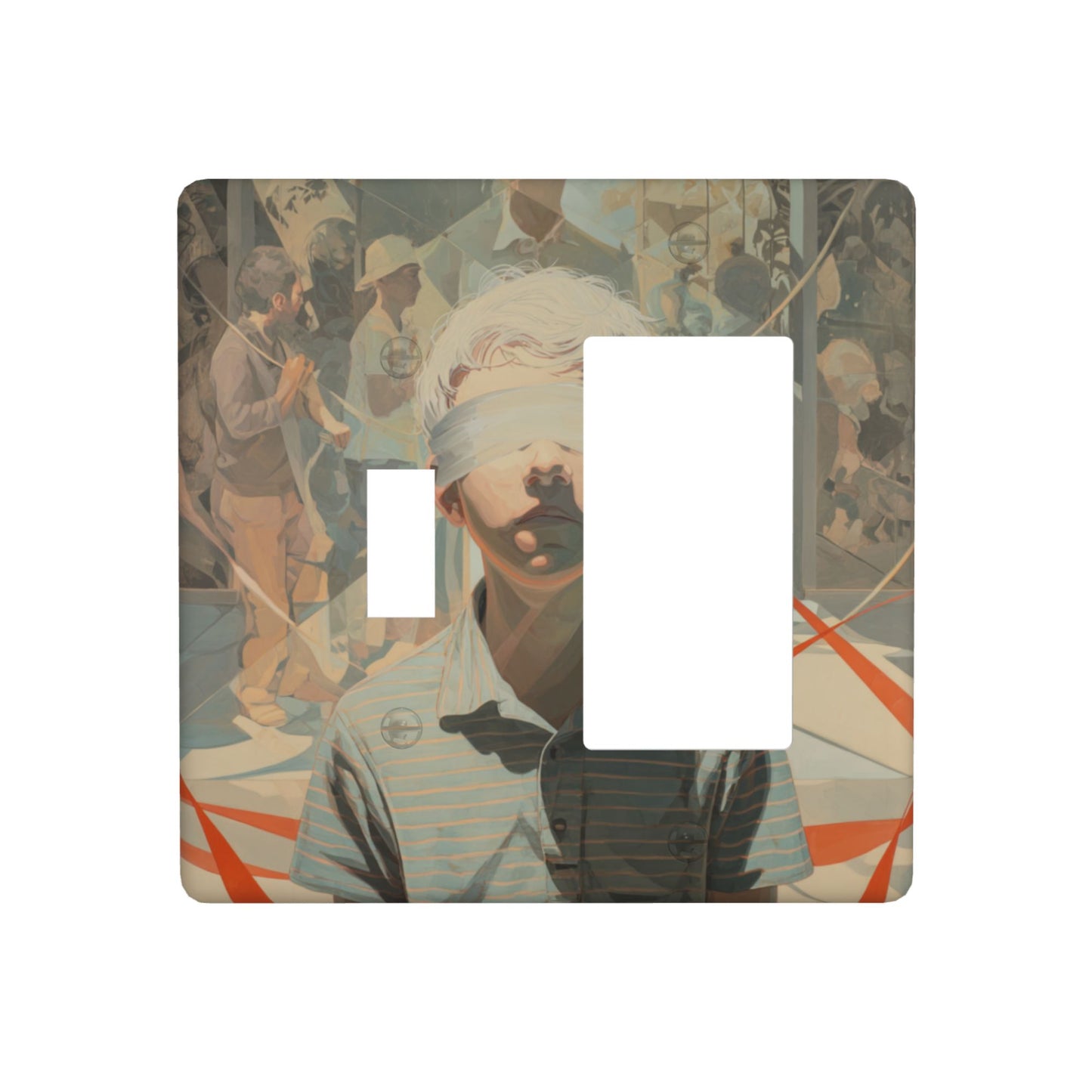 4 - Pack Art - Style Switch Combination Decorative Wall Plates: Suitable for Multiple Scenarios, Durable and Beautiful