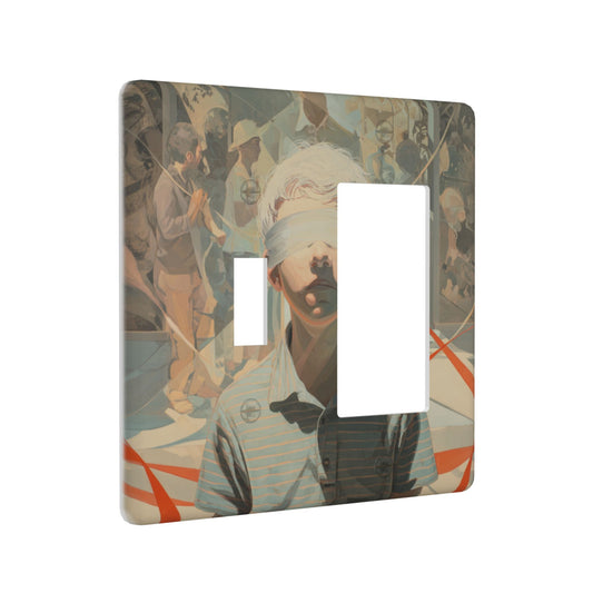 4 - Pack Art - Style Switch Combination Decorative Wall Plates: Suitable for Multiple Scenarios, Durable and Beautiful