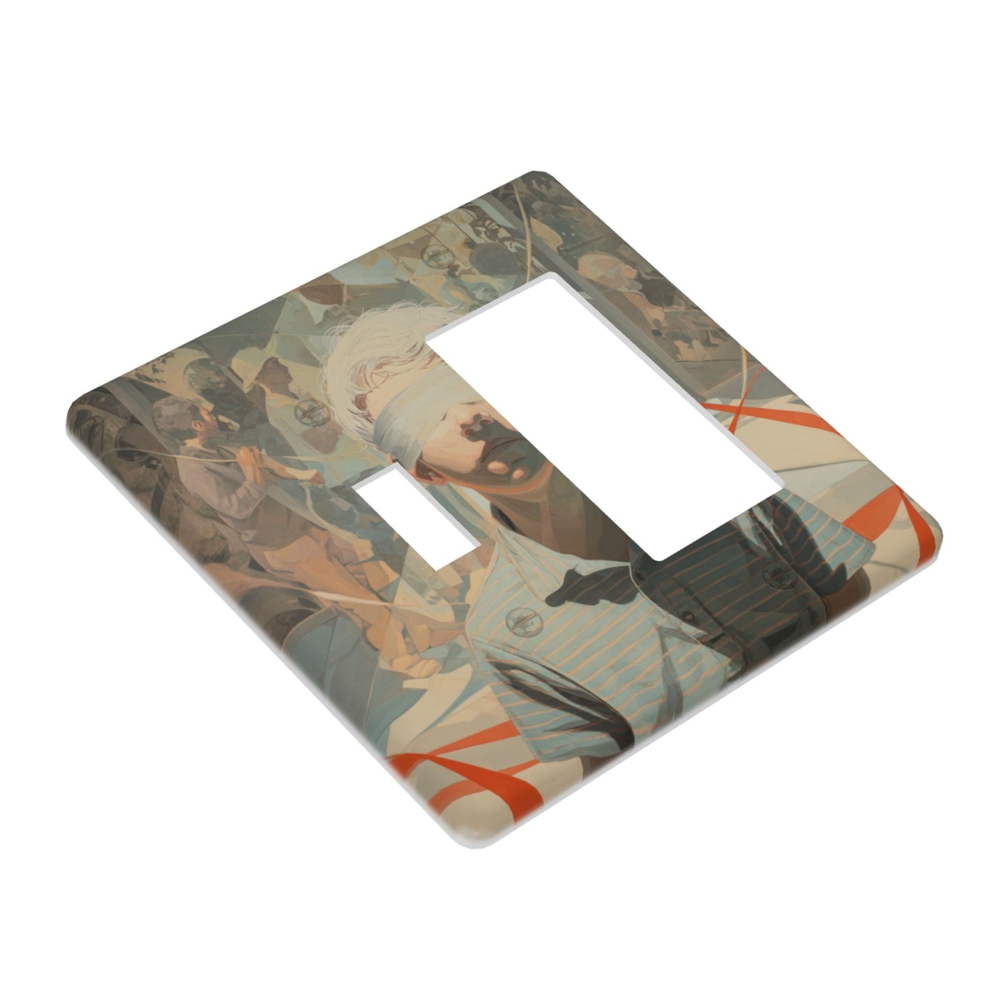 4 - Pack Art - Style Switch Combination Decorative Wall Plates: Suitable for Multiple Scenarios, Durable and Beautiful