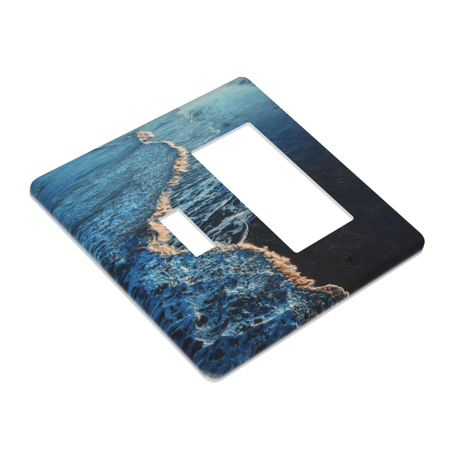 4 - Pack Wave and Beach Scenery Switch Combination Decorative Wall Plates: Suitable for Multiple Scenarios, Durable and Beautiful
