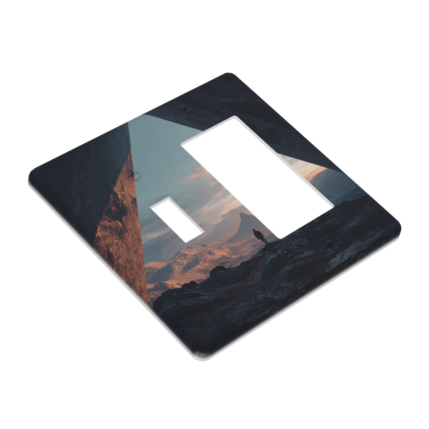 4 - Pack Mountain Viewing Scene Switch Combination Decorative Wall Plates: Suitable for Multiple Scenarios, Durable and Beautiful
