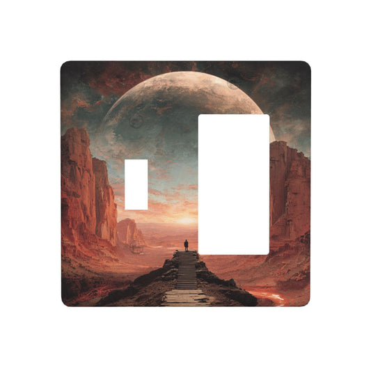4 - Pack Sci - Fi Planet Viewing Figure Switch Combination Decorative Wall Plates: Suitable for Multiple Scenarios, Durable and Beautiful