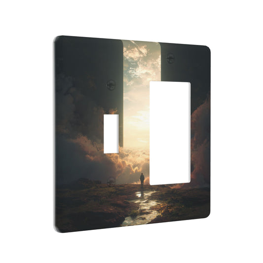 4 - Pack Cloud Sea Sunrise Viewing Figure Switch Combination Decorative Wall Plates: Suitable for Multiple Scenarios, Durable and Beautiful