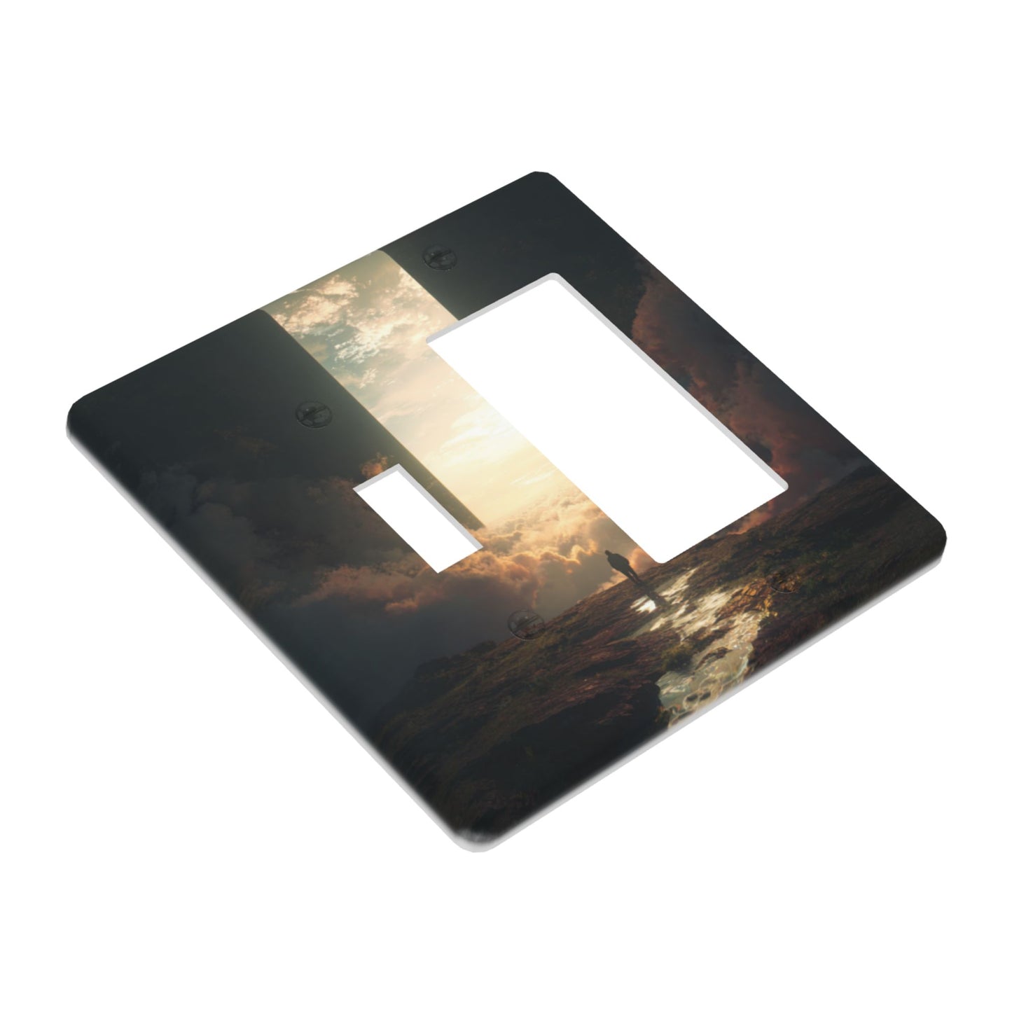 4 - Pack Cloud Sea Sunrise Viewing Figure Switch Combination Decorative Wall Plates: Suitable for Multiple Scenarios, Durable and Beautiful