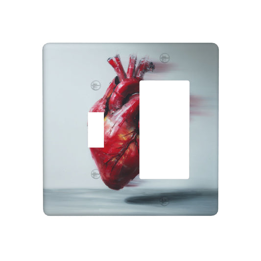 4 - Pack Artistic Heart Pattern Switch Combination Decorative Wall Plates: Suitable for Multiple Scenarios, Durable and Beautiful
