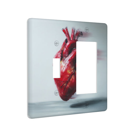 4 - Pack Artistic Heart Pattern Switch Combination Decorative Wall Plates: Suitable for Multiple Scenarios, Durable and Beautiful