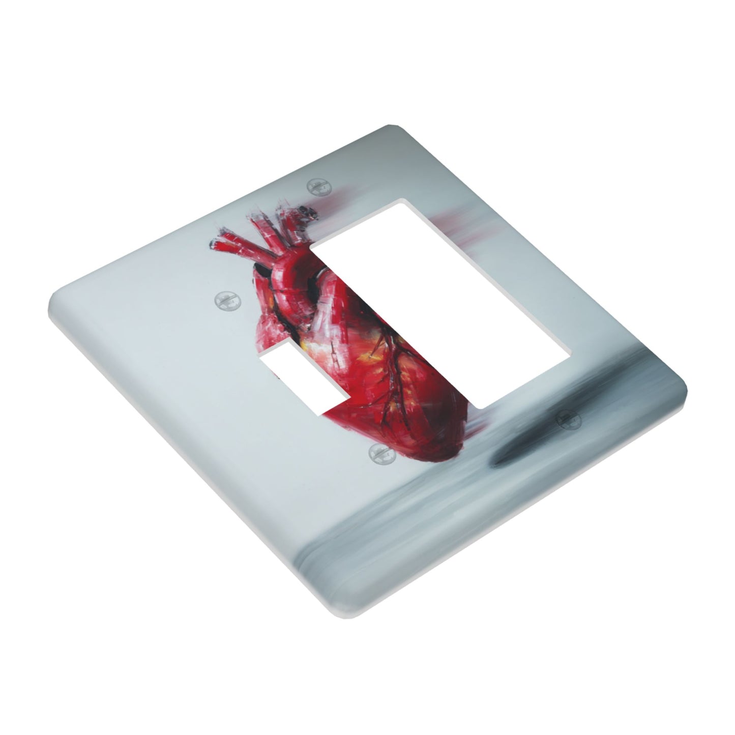 4 - Pack Artistic Heart Pattern Switch Combination Decorative Wall Plates: Suitable for Multiple Scenarios, Durable and Beautiful