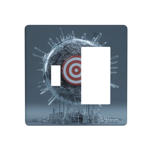 4 - Pack Tech - Inspired Transparent Mechanical Target Switch Combination Decorative Wall Plates: Suitable for Multiple Scenarios, Durable and Beautiful